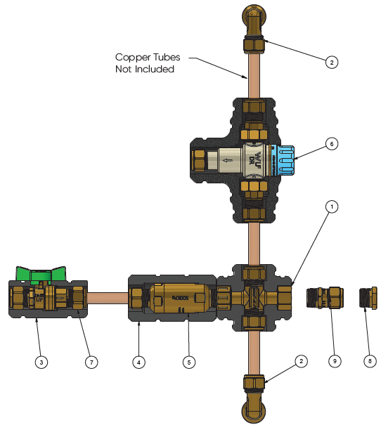 FitQuik Storage Hot Water Installation Kit 500kPa (Insulated)