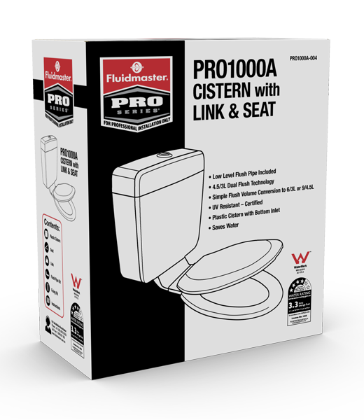 Fluidmaster PRO Cistern with Link and Seat