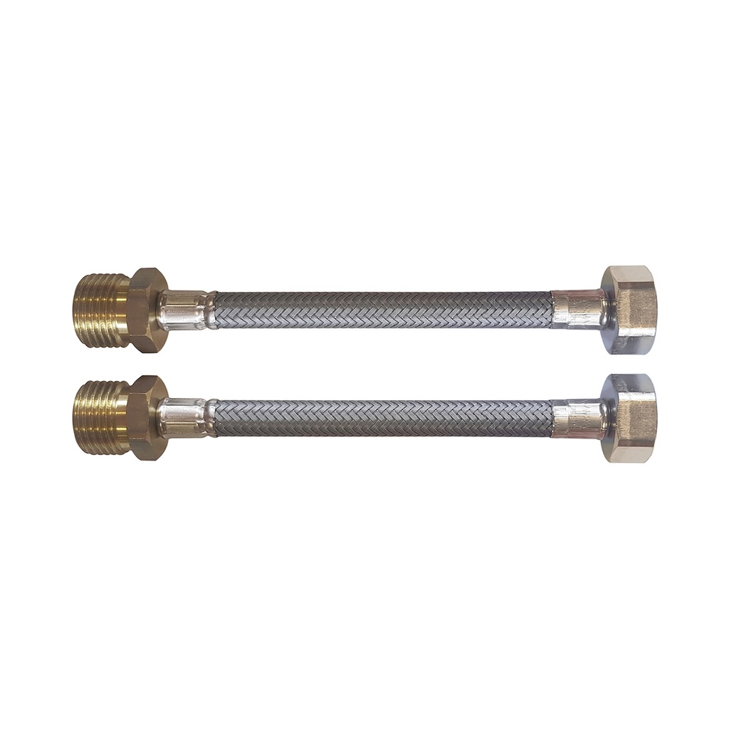 Abey Polyamide Hi Class Mixer Hose Extensions PEX Core 15mm MI x FI - 15 Year Warranty