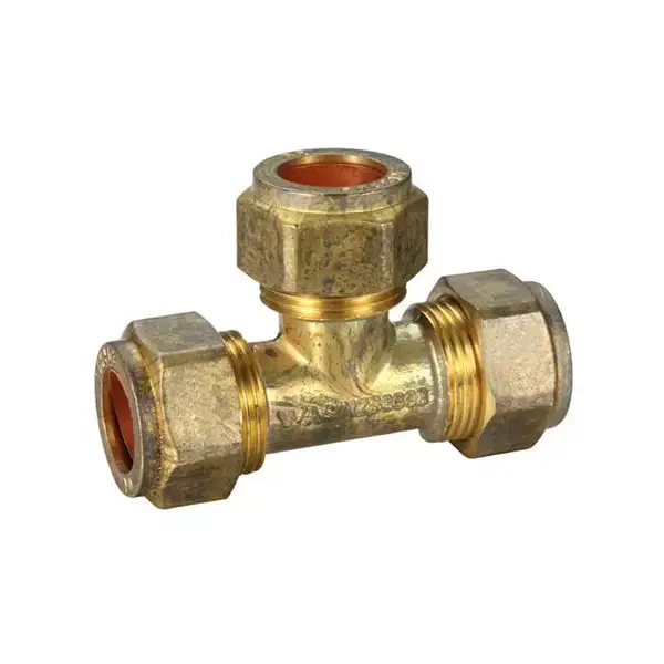 Compression Tee Copper Olive Brass 20mm C x 20mm C