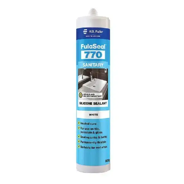 FulaSeal 770 Sanitary Silicone Sealant 300ml - White