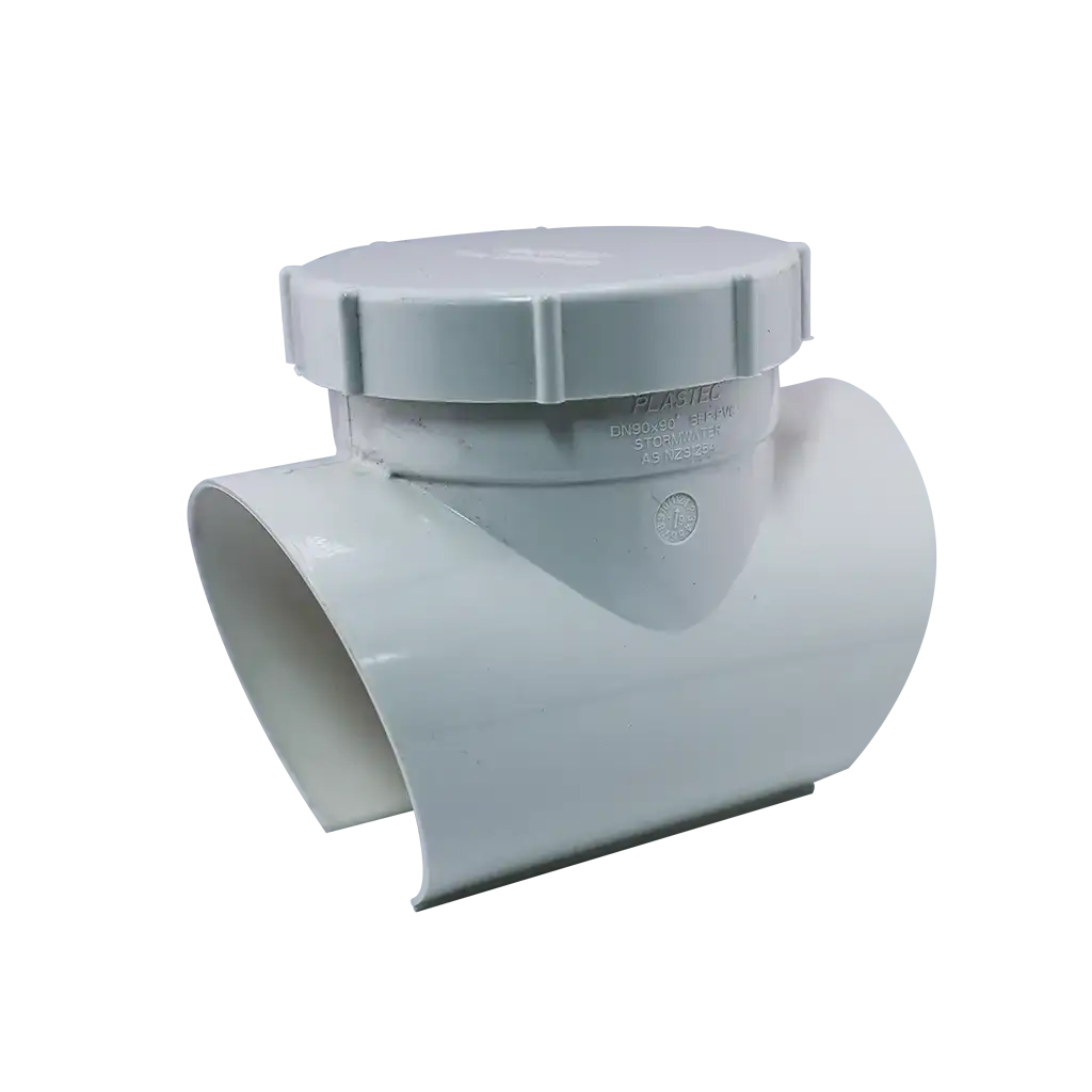 100mm DWV Snap Tee c/w Threaded Cap