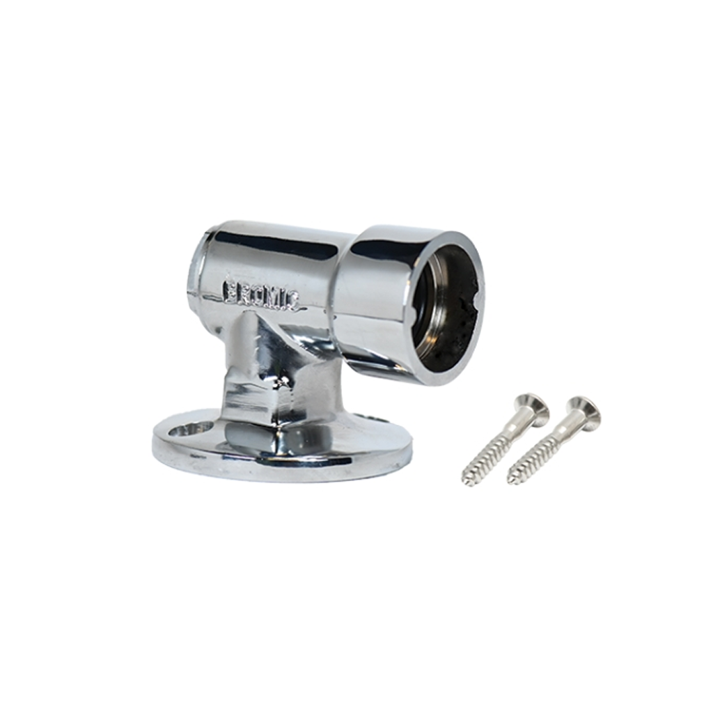 Bayonet and Cap Floor/Wall Mount Chrome Plated  15mm  Female