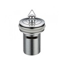 Plug and Waste 32mm Chrome with Overflow  - Brass Plug