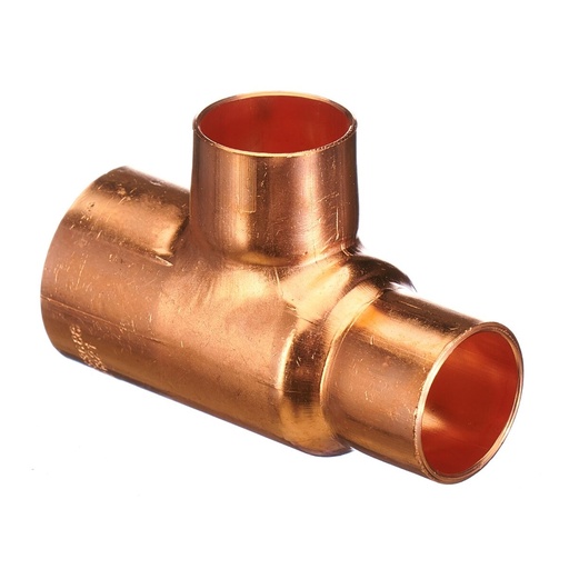 Copper Capilary Reducing Tee  20mm x 20mm (Cent) x 15mm (W26)