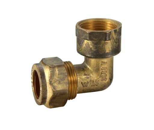 Copper Compression Elbow Olive Brass C x FI
