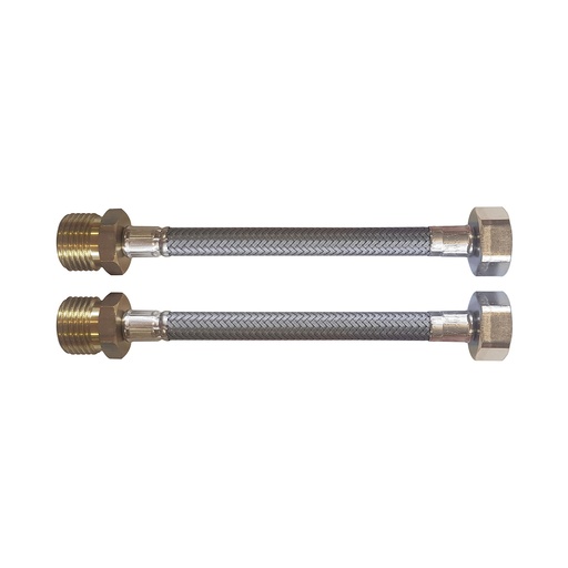 Abey Polyamide Hi Class Mixer Hose Extensions  PEX Core 15mm FI x FI - 15 Year Warranty