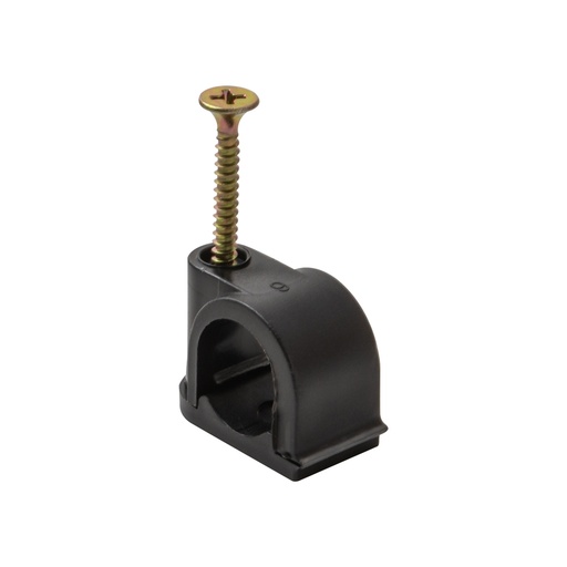 PEX Clip Closed Black Metal Screw